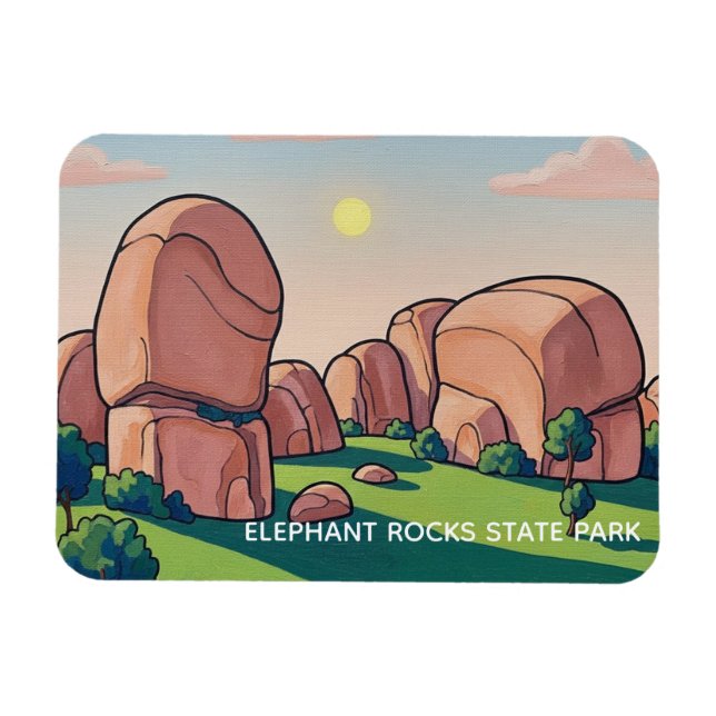 Imán Elephant Rocks State Park Missouri Travel (Horizontal)