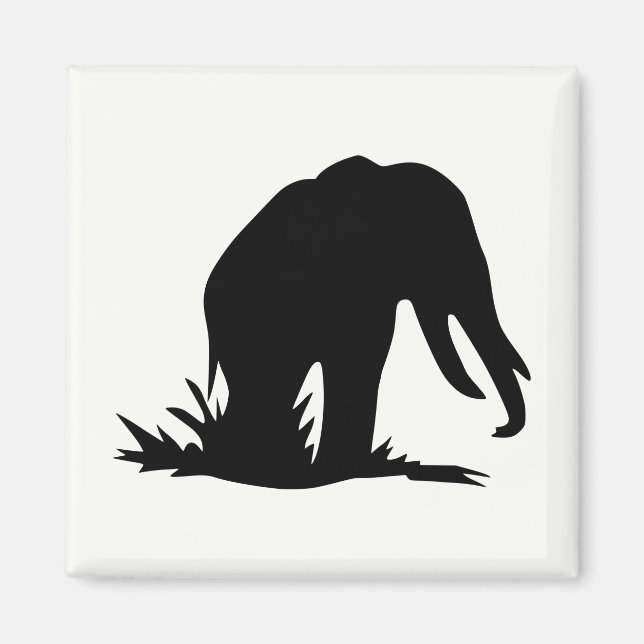 Imán Elephant Silhouette (Frente)