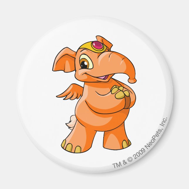 Imán Elephante Naranja (Frente)