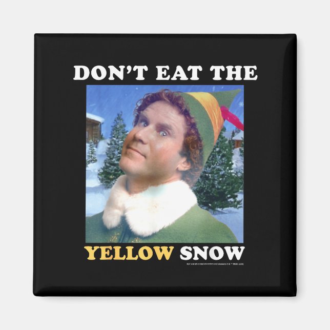 Imán Elf Don't Eat The Yellow Snow  (Frente)