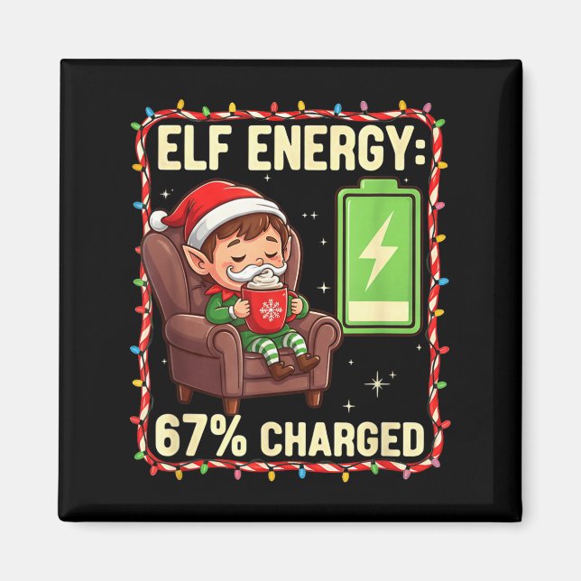 Imán Elf Energy 67 Percent Charged Christmas  (Frente)