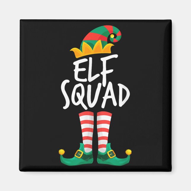 Imán Elf Family Christmas Group Matching Pajamas Xmas E (Frente)