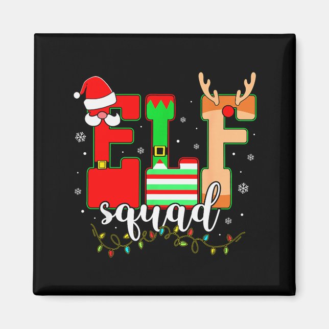 Imán Elf Squad Pajamas For Women Adults Girls Boys Kids (Frente)