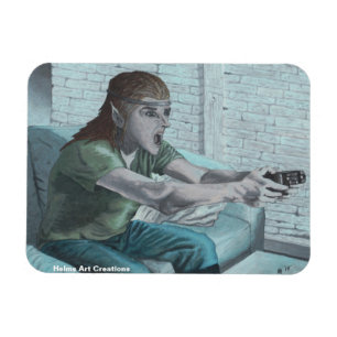 Imán Elf Video Gamer Refigerator Magnet
