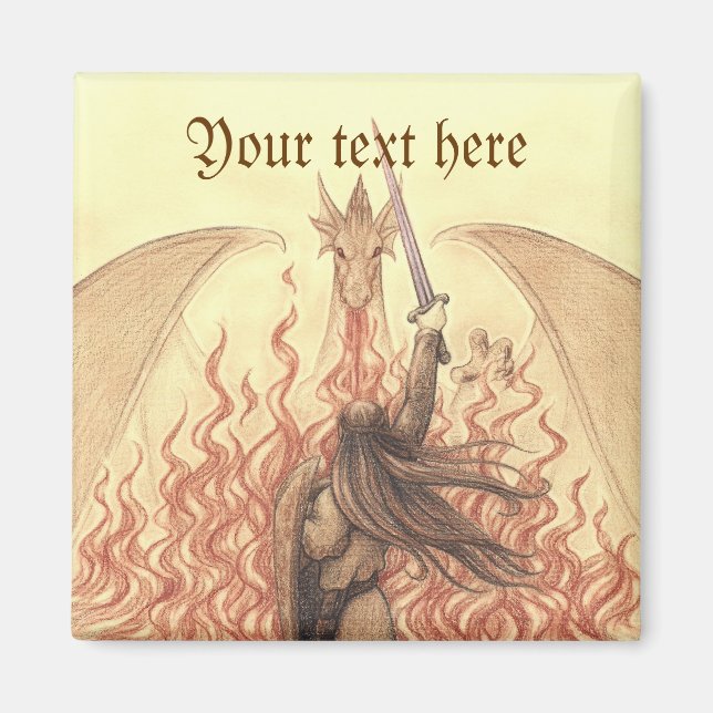 Imán Elf vs Dragon (Frente)