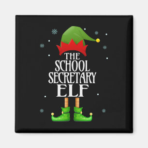 Imán Elf Xmas, Secretario Escolar, Divertida Familia Co