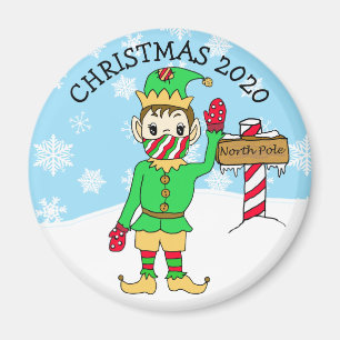 Imán Elfo del Polo Norte en Facemask Keepsake 2020