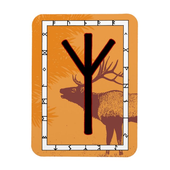 Imán Elhaz Rune Magnet - ¡Protección! (Vertical)