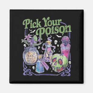 Imán Elige tu veneno, Halloween princesa vintage