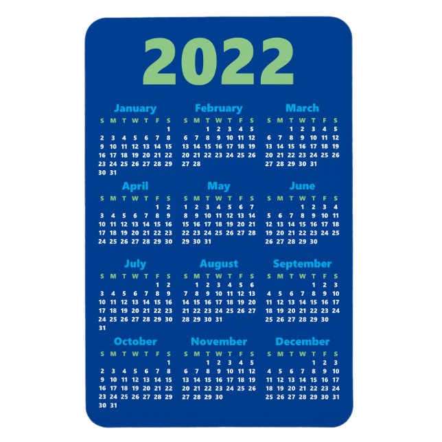 Imán Elija sus propios colores | 2022 Calendario Magnet (Vertical)
