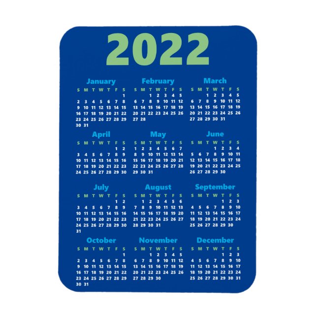 Imán Elija sus propios colores | 2022 Calendario Magnet (Vertical)