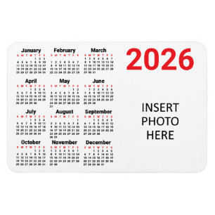 Imán Elija sus Propios Colores 2026 Calendario Foto Mag