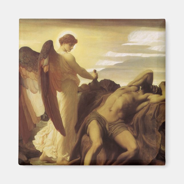 Imán Elijah en el Wilderness por Lord Frederic Leighton (Frente)