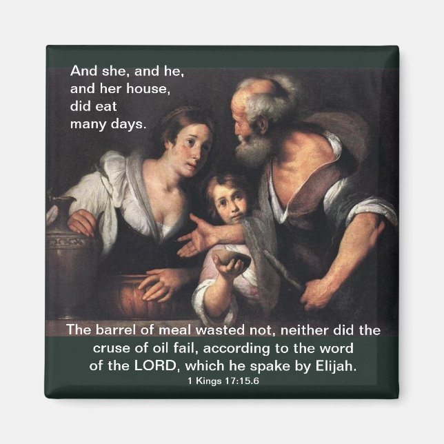 Imán Elijah y la viuda de Zarephath - Magnet (Frente)