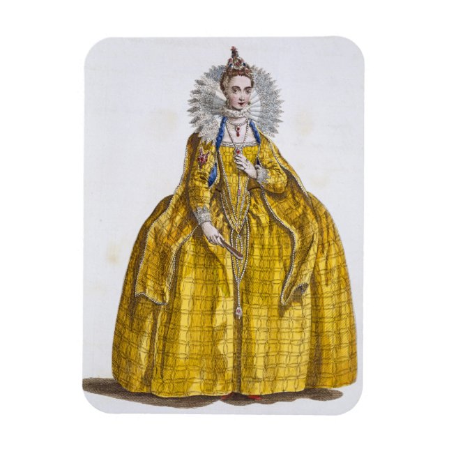 Imán Elizabeth I (1530-1603) (grabado de colores) (Vertical)