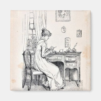 Imán Elizabeth leyendo las cartas de Jane
