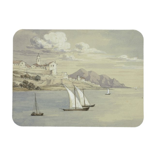 Imán Elizabeth Murray - Portofino desde el mar, Génova (Horizontal)