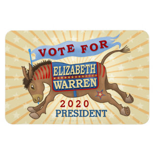 Imán Elizabeth Warren Presidente 2020 Demócrata Donkey