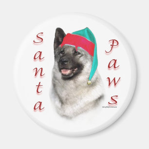 Imán Elkhound Santa Paws de Noruega