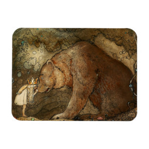 Imán “Ella besó al oso” de John Bauer