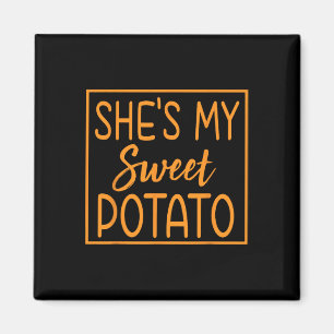 Imán Ella es mi batata dulce y el día de gracias