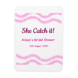 Imán Ella lo atrapa espiral rosa líneas acuarela nupcia