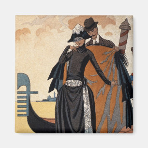 Imán Ella y él, moda Illustration, 1921 (pochoir p