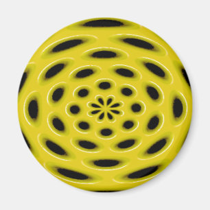 Imán Ellipsoid Amarillo Y Negro Difundido