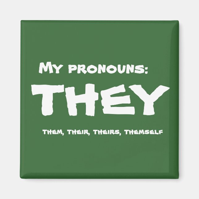 Imán Ellos o el Personalizado Pronoun (Frente)