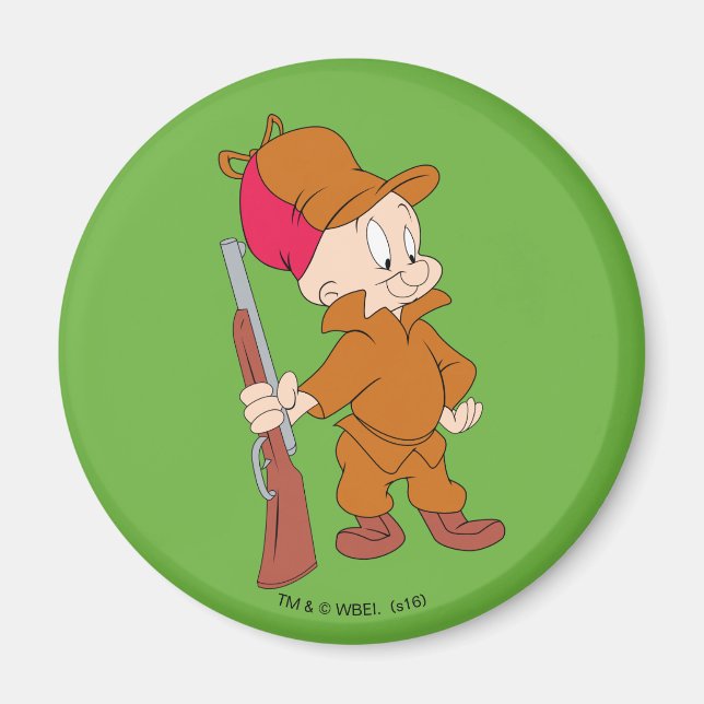 Imán ELMER FUDD™| Con pistola (Frente)