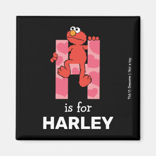 Imán Elmo Alfabeto   H Corazones