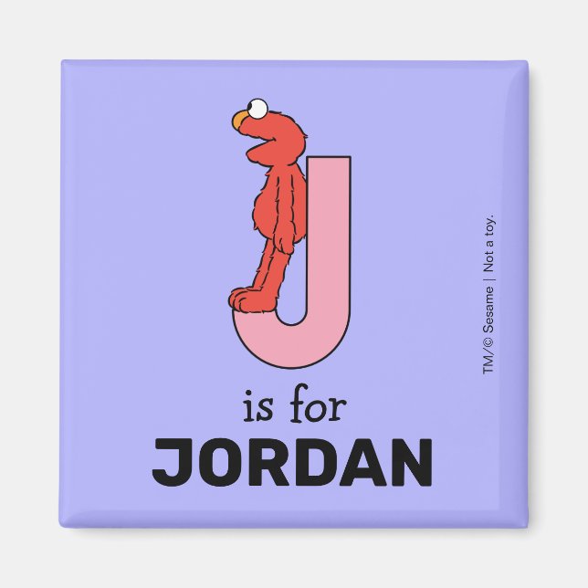 Imán Elmo Alfabeto | J Rosa (Frente)