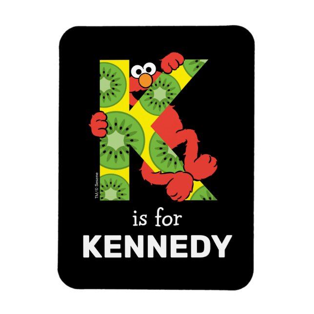 Imán Elmo Alfabeto | K Kiwi (Vertical)