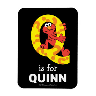 Imán Elmo Alfabeto   Q Signo de Pregunta