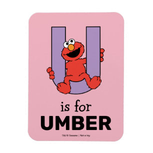 Imán Elmo Alfabeto   U Morado