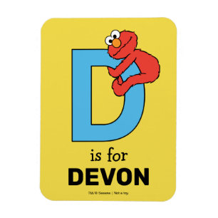 Imán Elmo Alphabet   D Azul