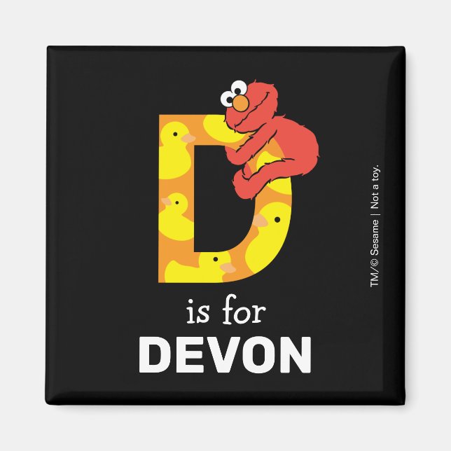 Imán Elmo Alphabet | D Pato (Frente)