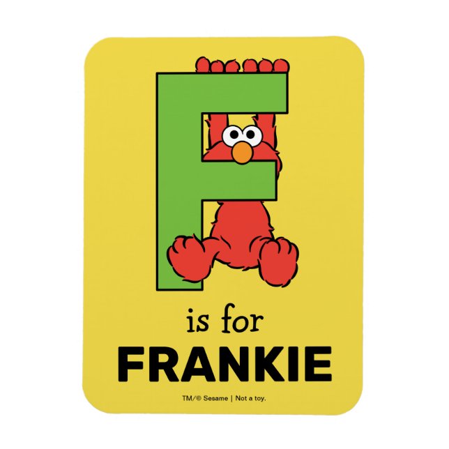Imán Elmo Alphabet | F Green (Vertical)