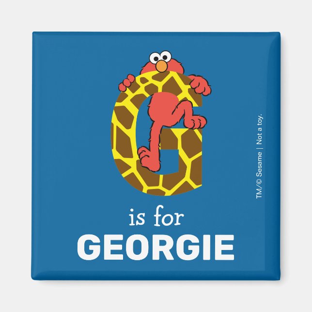Imán Elmo Alphabet | G Giraffe (Frente)