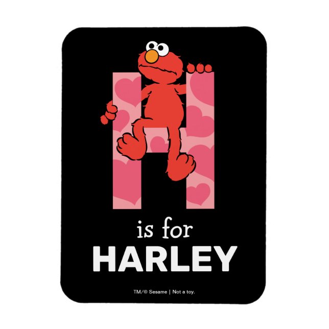 Imán Elmo Alphabet | H Corazones (Vertical)