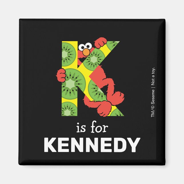 Imán Elmo Alphabet | K Kiwi (Frente)