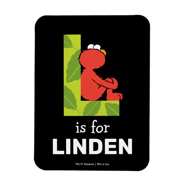 Imán Elmo Alphabet | L Leaf (Vertical)