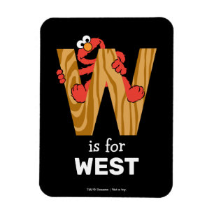 Imán Elmo Alphabet   Madera W