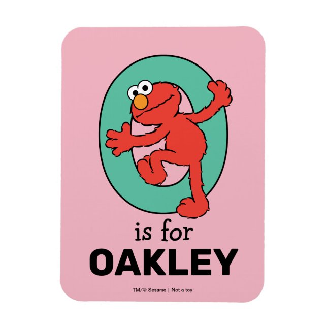 Imán Elmo Alphabet | O VERDE AZULADO (Vertical)