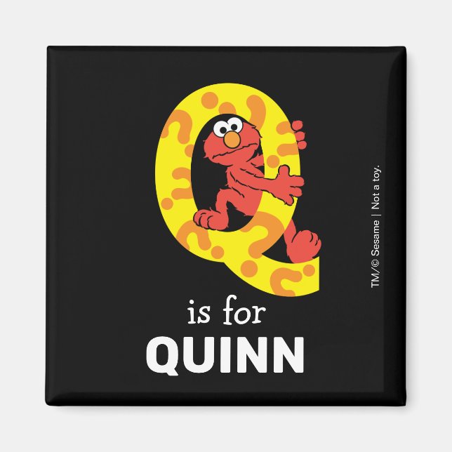 Imán Elmo Alphabet | Q Pregunta (Frente)