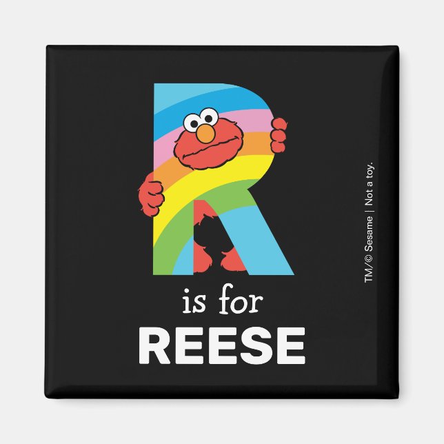 Imán Elmo Alphabet | R Arcoiris (Frente)
