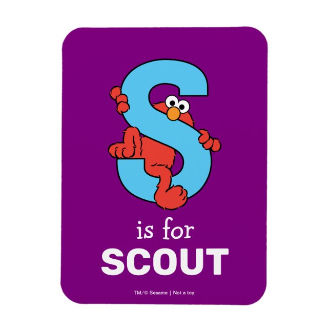 Imán Elmo Alphabet | S Blue (Vertical)