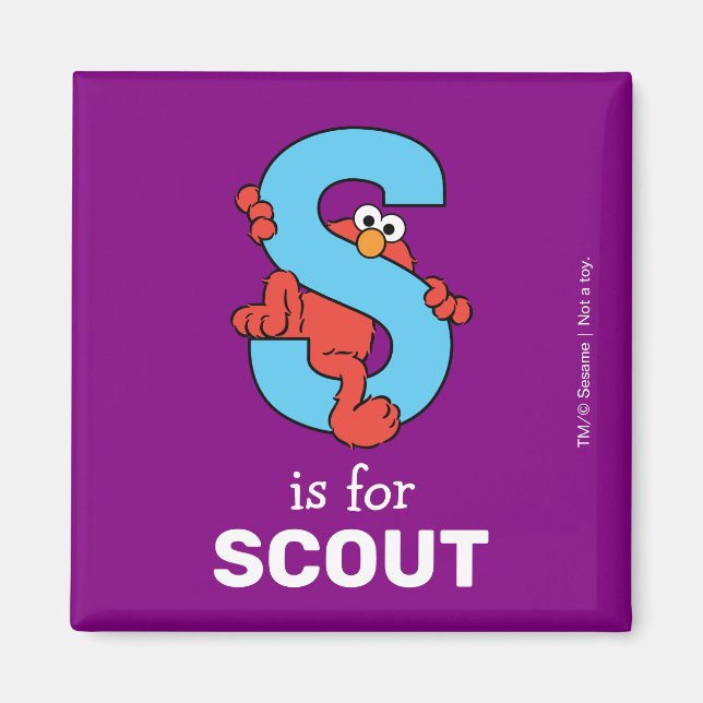 Imán Elmo Alphabet | S Blue (Frente)