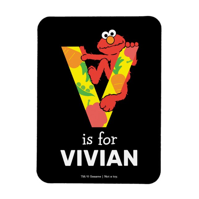 Imán Elmo Alphabet | T Rosa (Vertical)