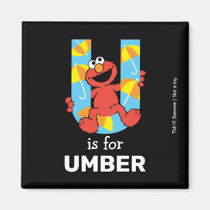 Imán Elmo Alphabet   U Umbrella